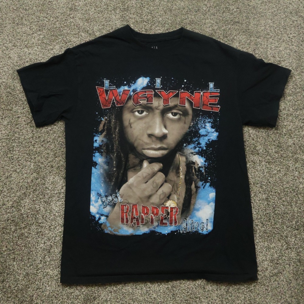 Lil Wayne shirt mens‎ M Best Rapper Alive Black Graphic Tee y2k